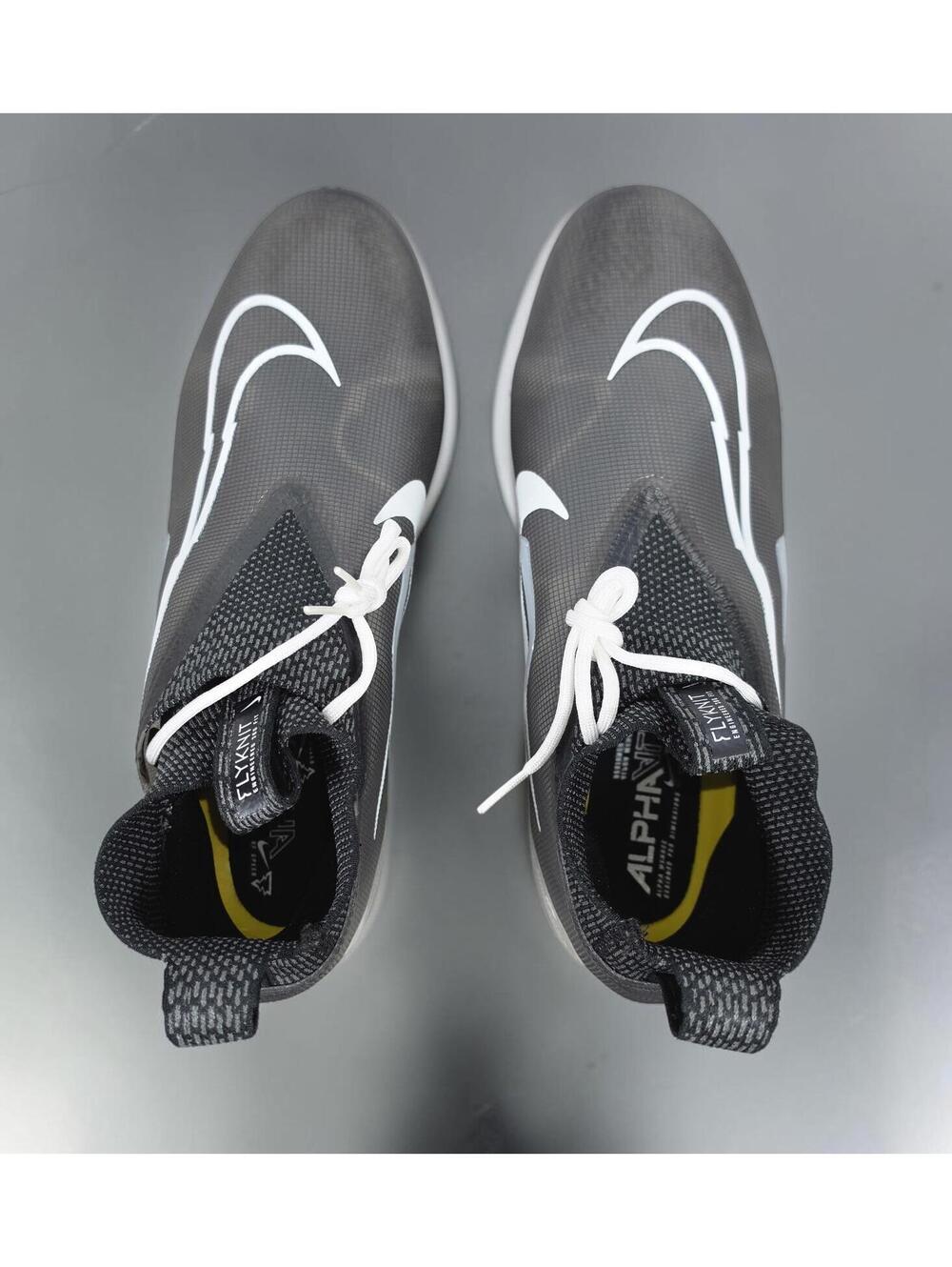 Nike Alpha Menace Elite 3 Flyknit CT6648-001 Black White Men’s 14 NWOT No Box - Picture 3 of 14